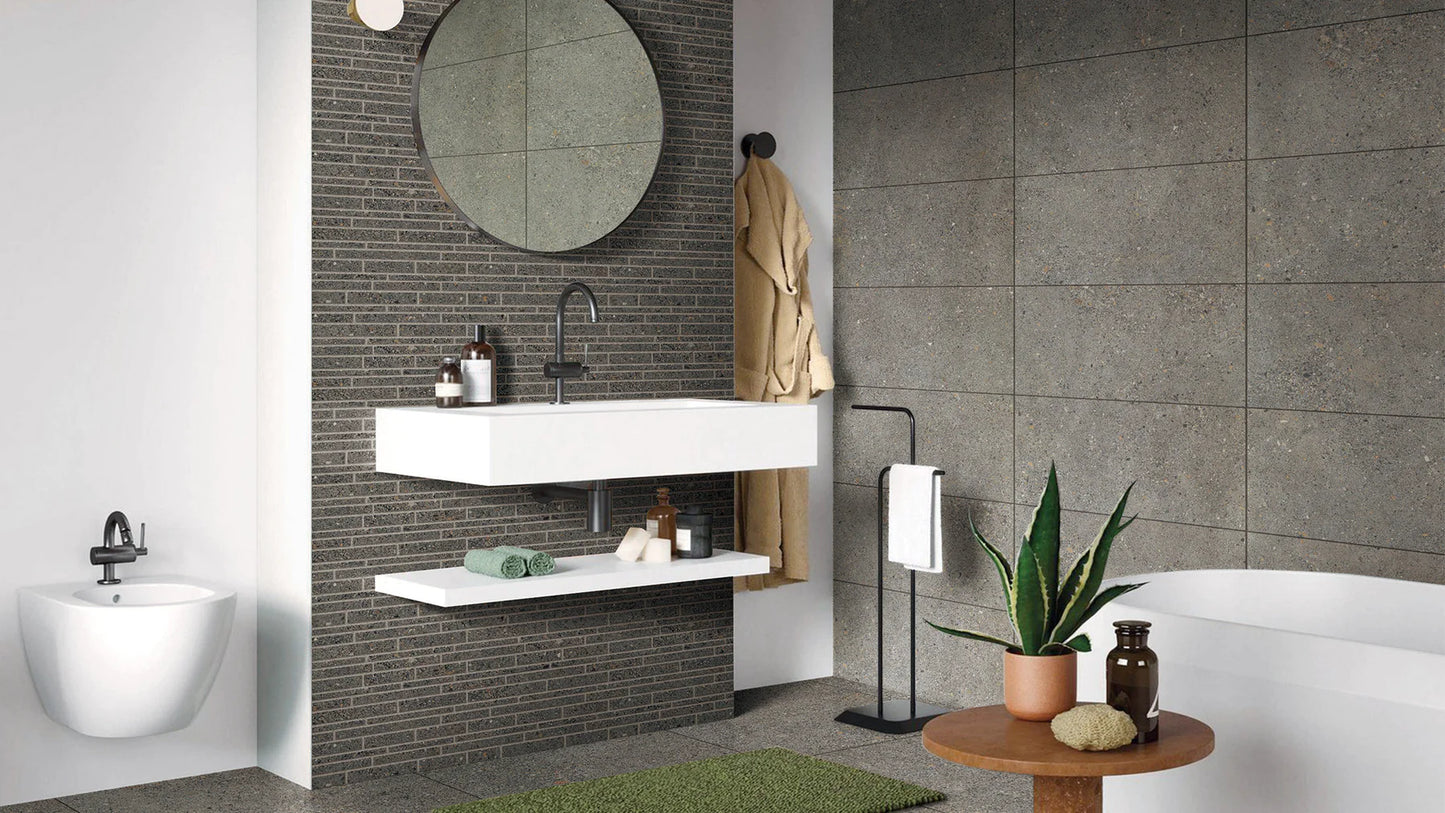 Aggregate Dark Grey 600x600mm