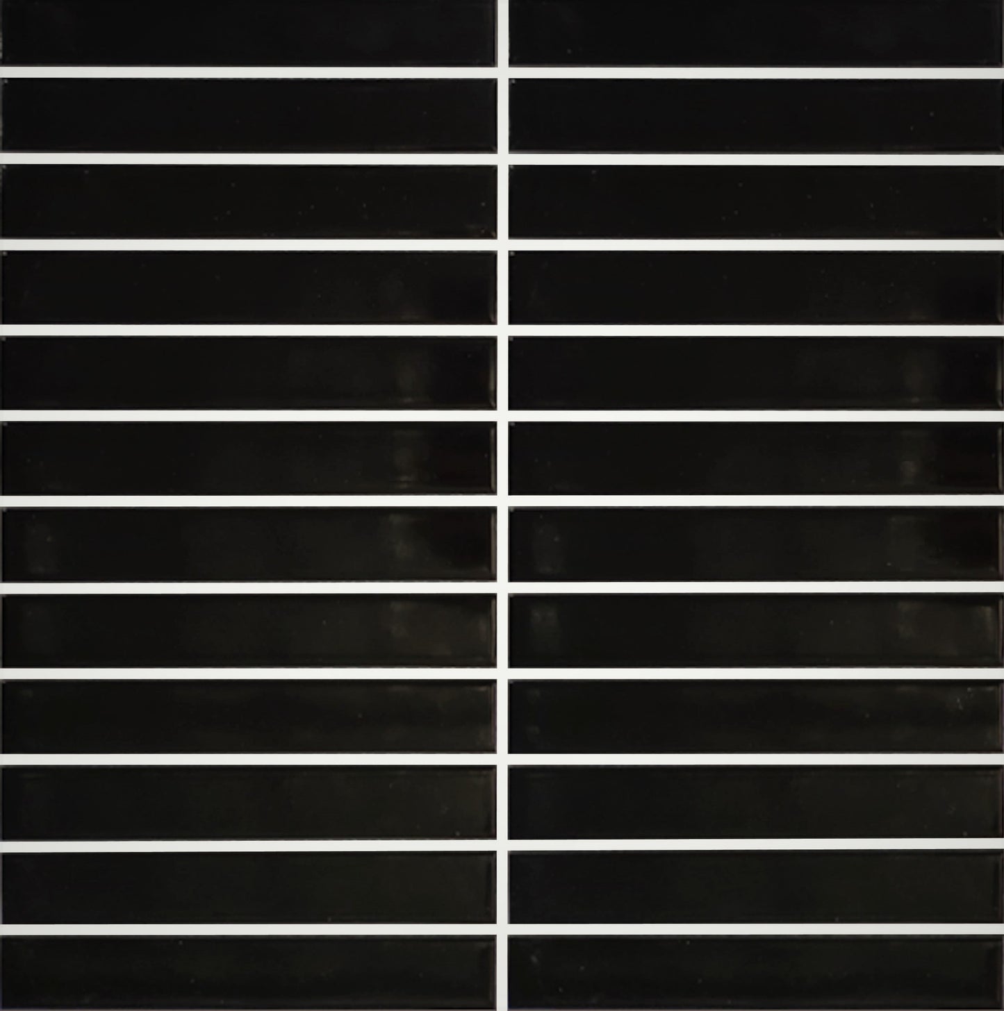 Kit Kat Mosaic Gloss Black 300x300mm