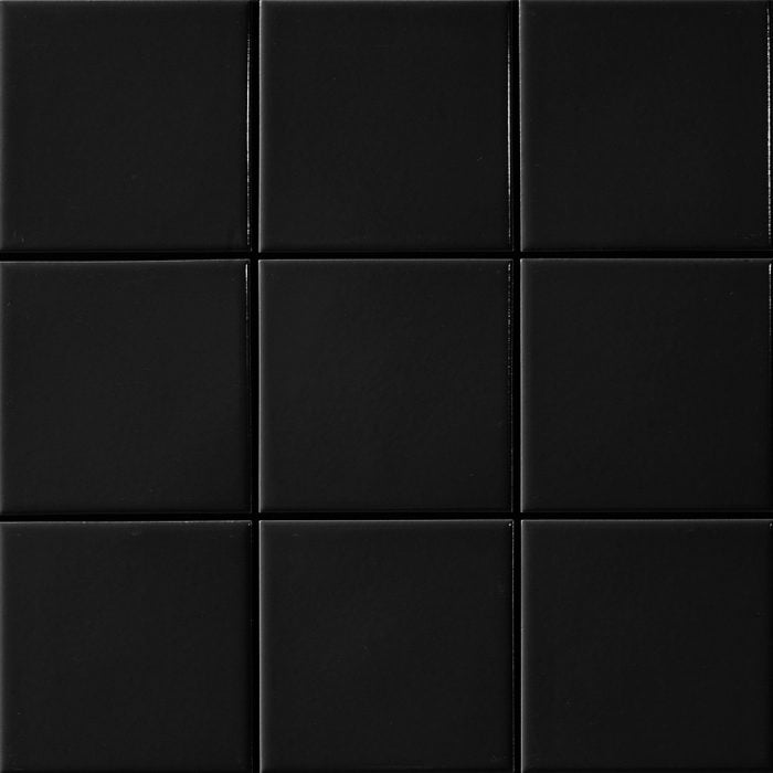 97mm Square Mosaic Matt Black