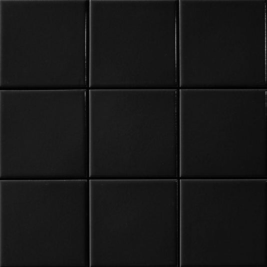 97mm Square Mosaic Matt Black